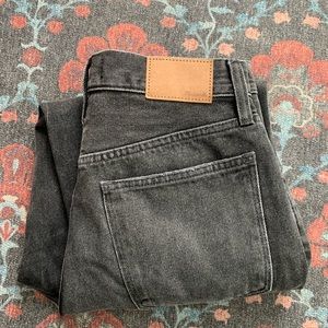 Madewell Baggy Tapered Jeans, Size 26- Mackinnon Wash (black/grey)